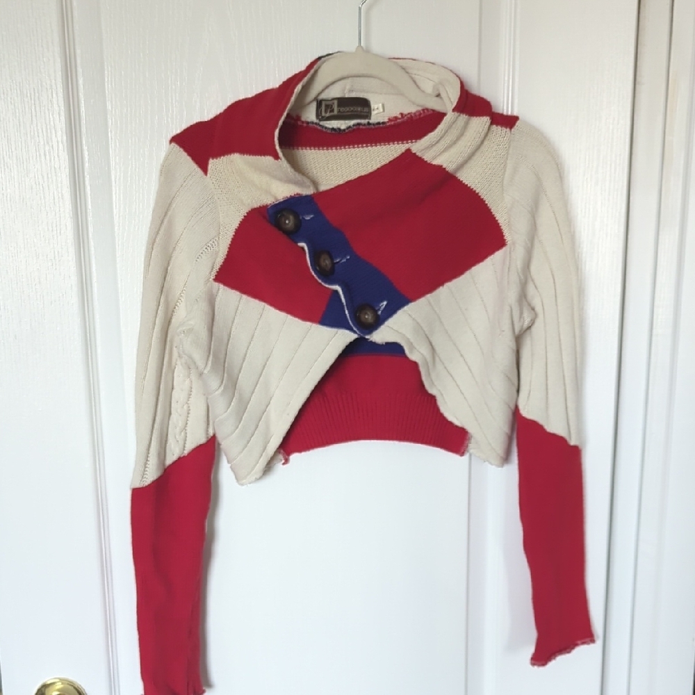 Colorful Buttoned Women's Sweater